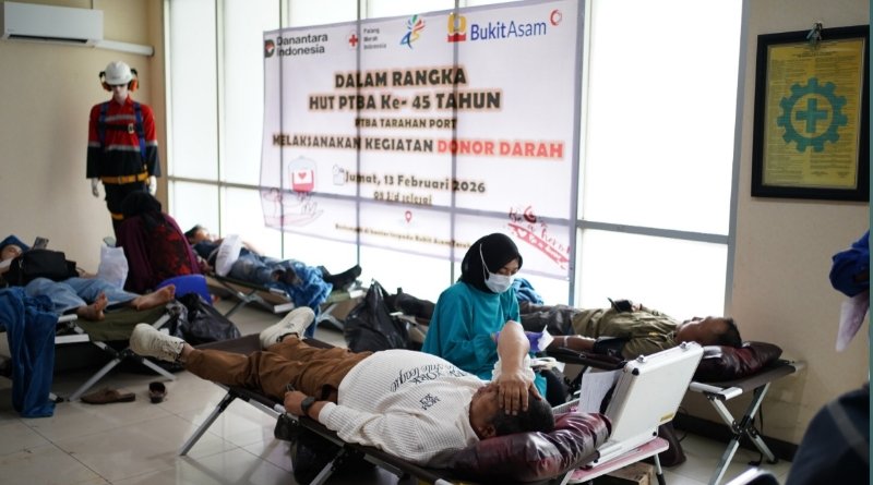 Energi Kebaikan 45 Tahun PTBA Sukseskan Aksi Donor Darah